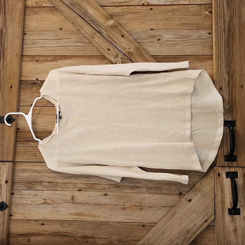 Ladies Cotton On Sheer Tan Sweater Size L